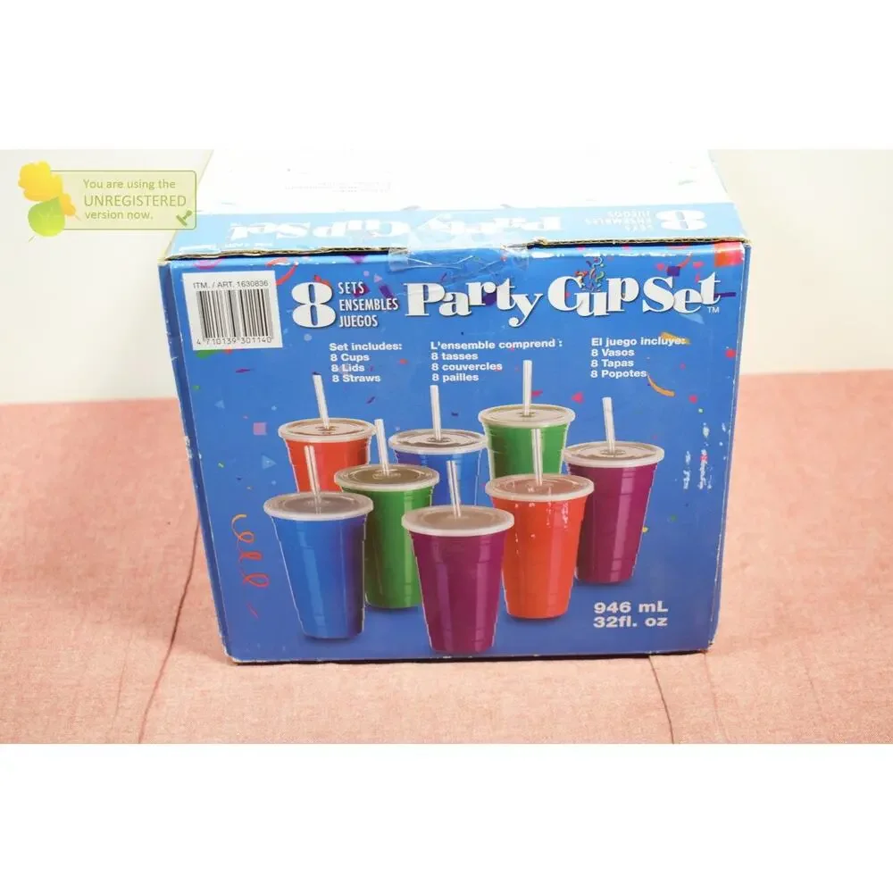Party Cup Set 32 Oz 8 Piece Set